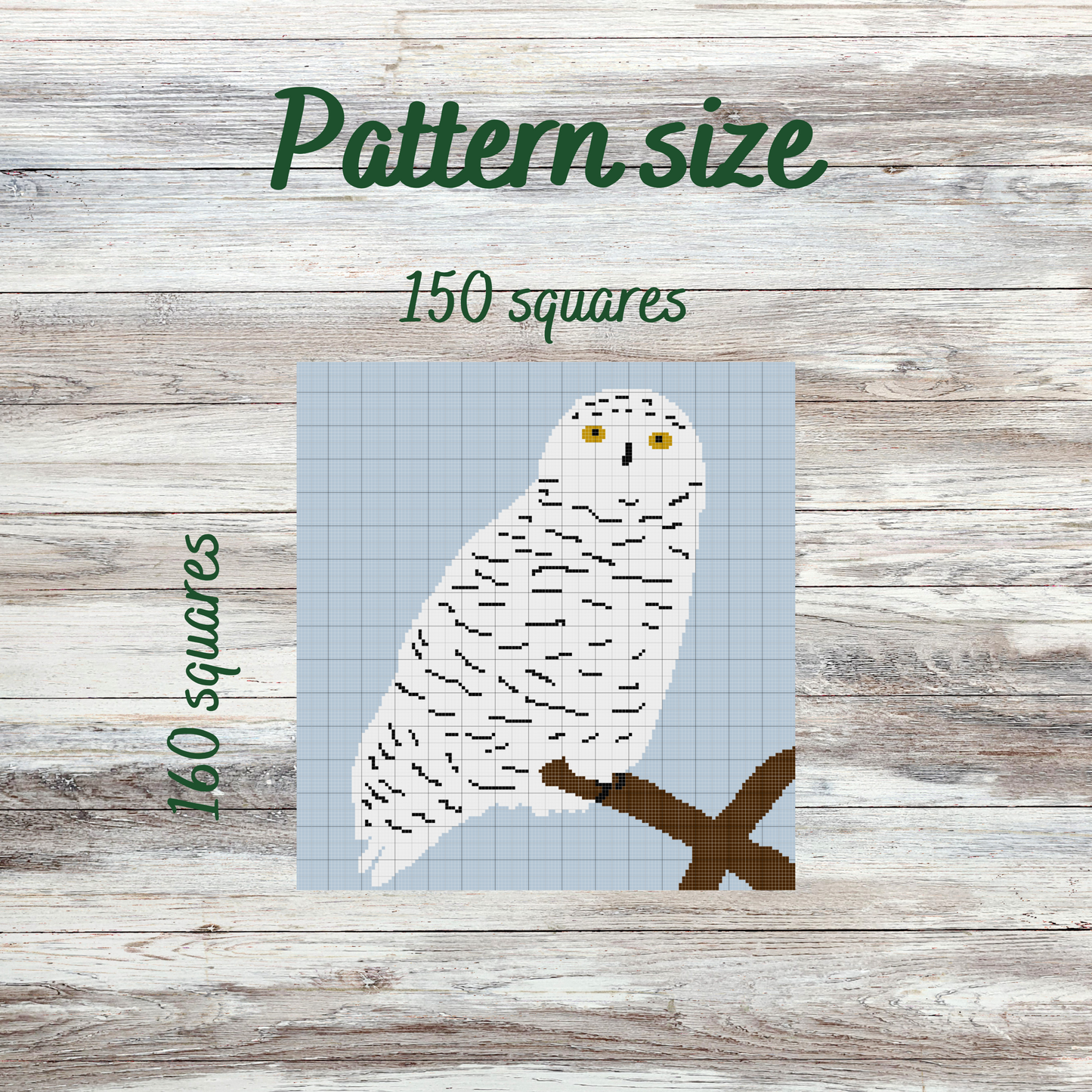 Snowy Owl Crochet Blanket Graph Pattern