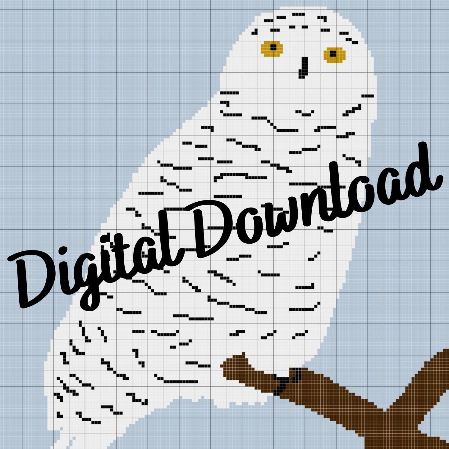 Snowy Owl Crochet Blanket Graph Pattern