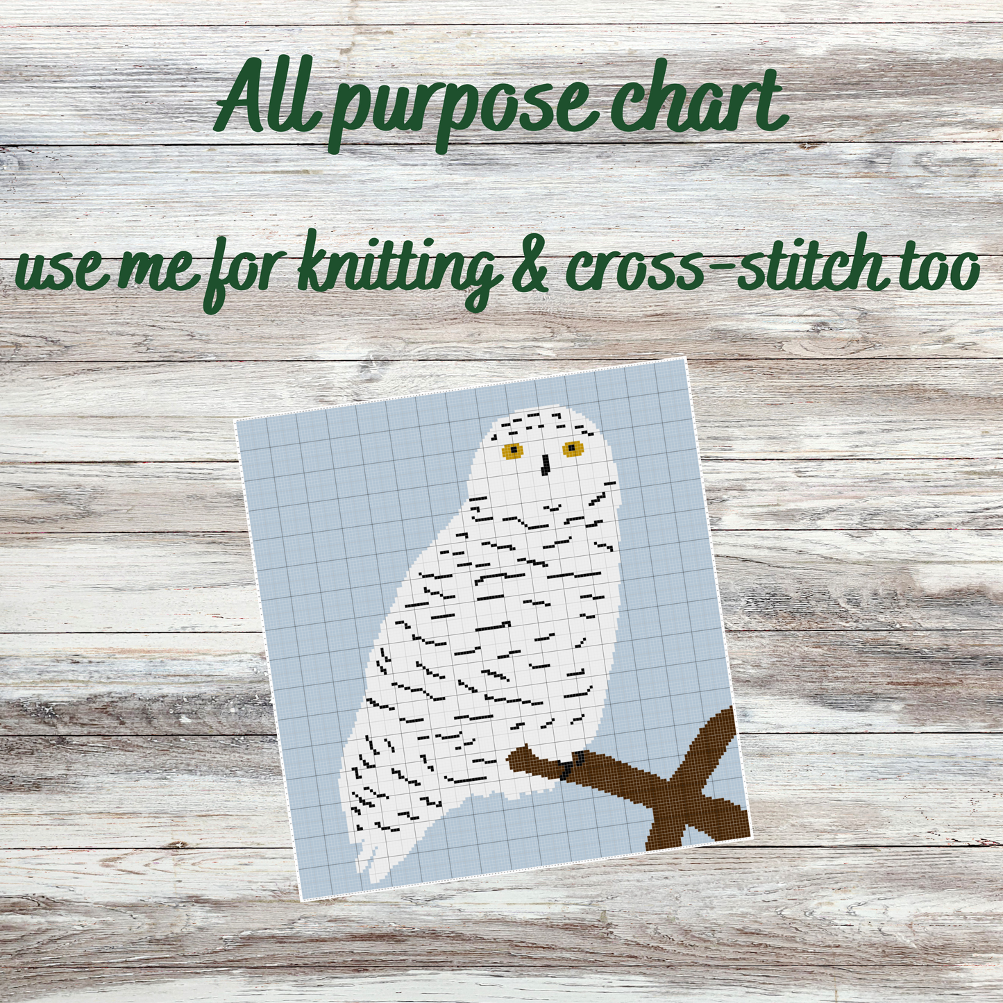 Snowy Owl Crochet Blanket Graph Pattern